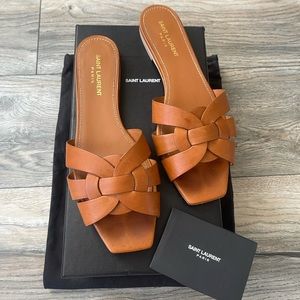 Saint Laurent Tribute Slide Sandals
